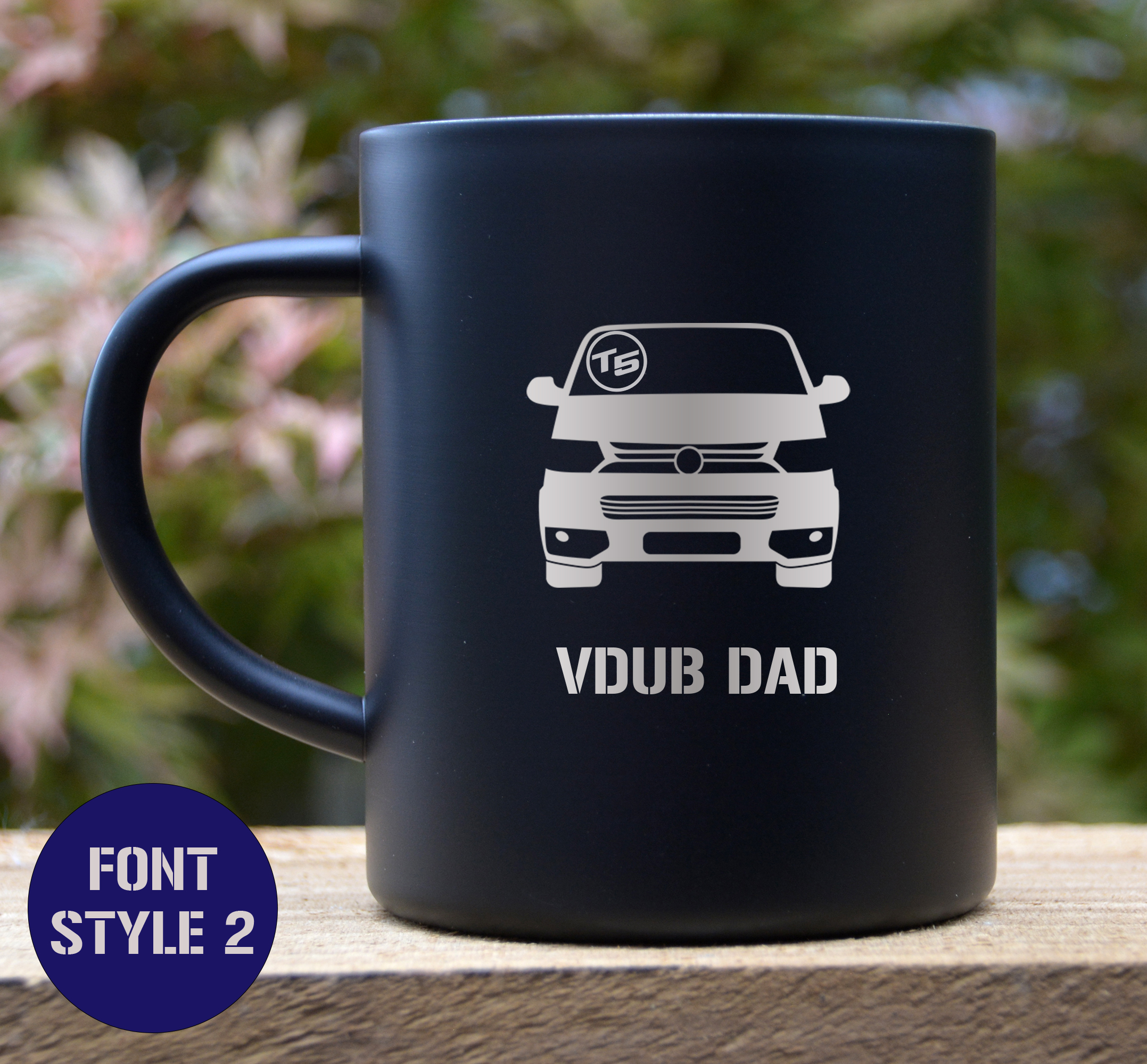 T5.1 Transporter Van Personalised Stainless steel thermal camping mug