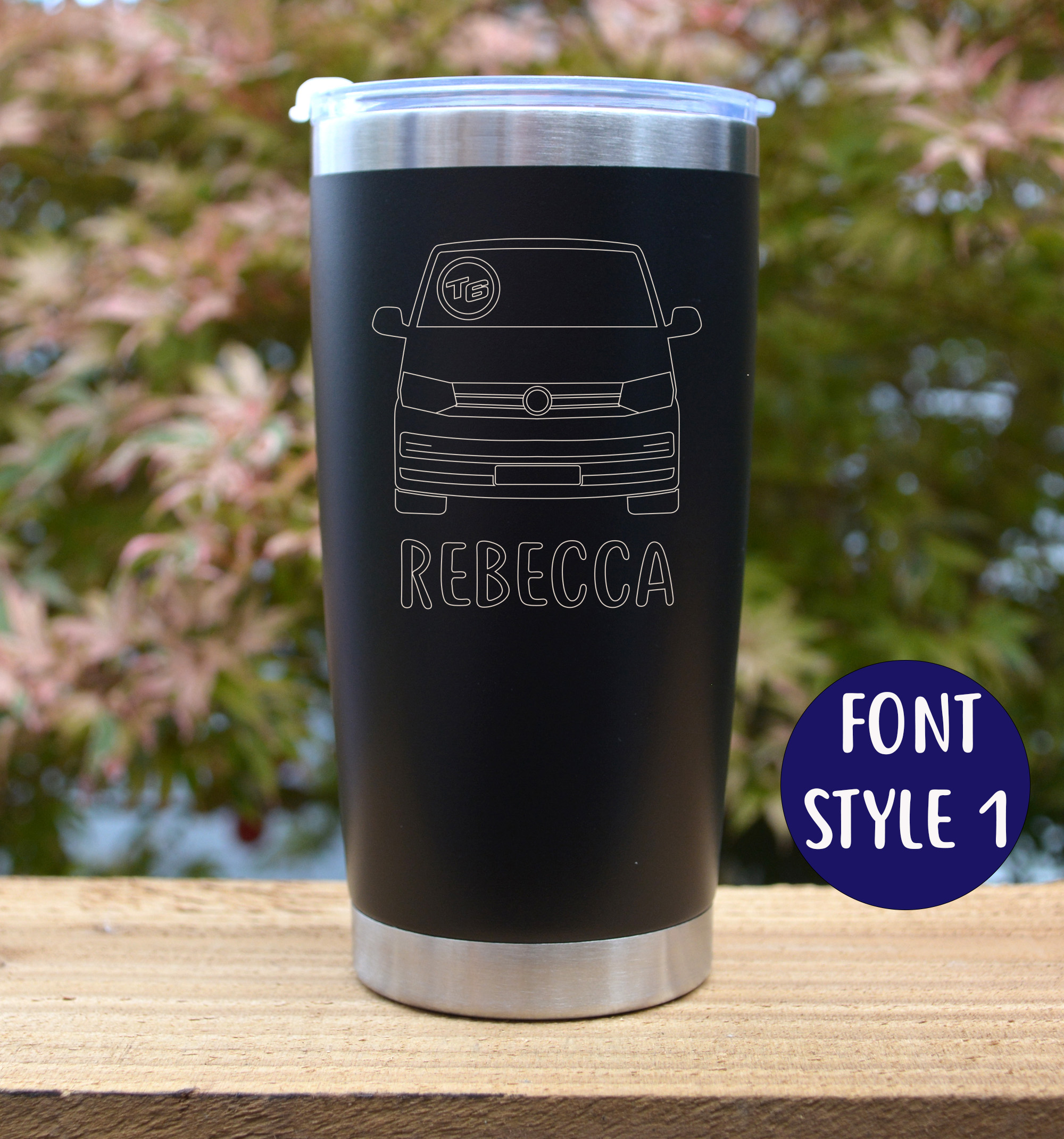 T6 Transporter Van Personalised Stainless steel thermal Travel mug