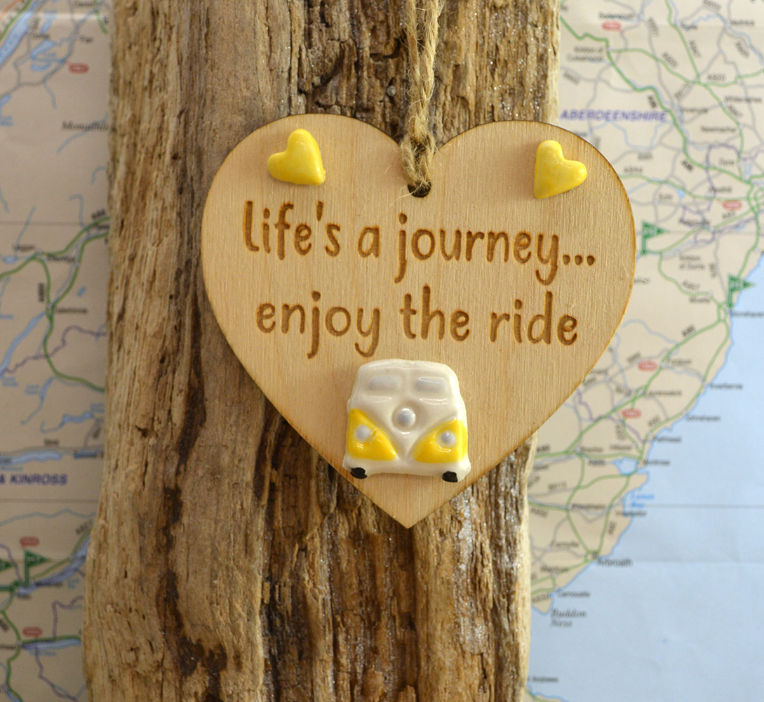 Life's A Journey Enjoy The Ride Wooden Plaque Hanger - Image 3