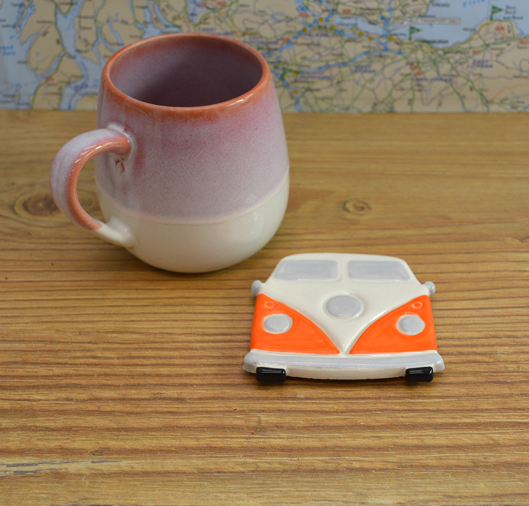 Handmade Ceramic VW Campervan Coaster - Image 5