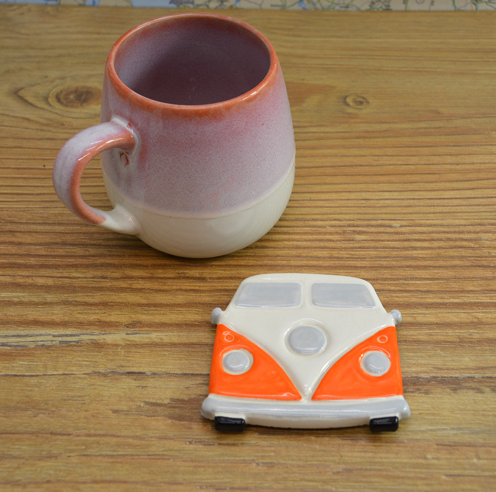 Handmade Ceramic VW Campervan Coaster - Image 4