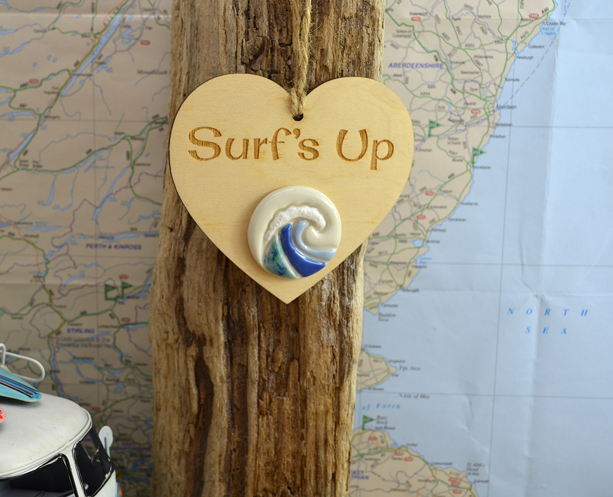 Surf's Up Wooden Plaque Hanger
