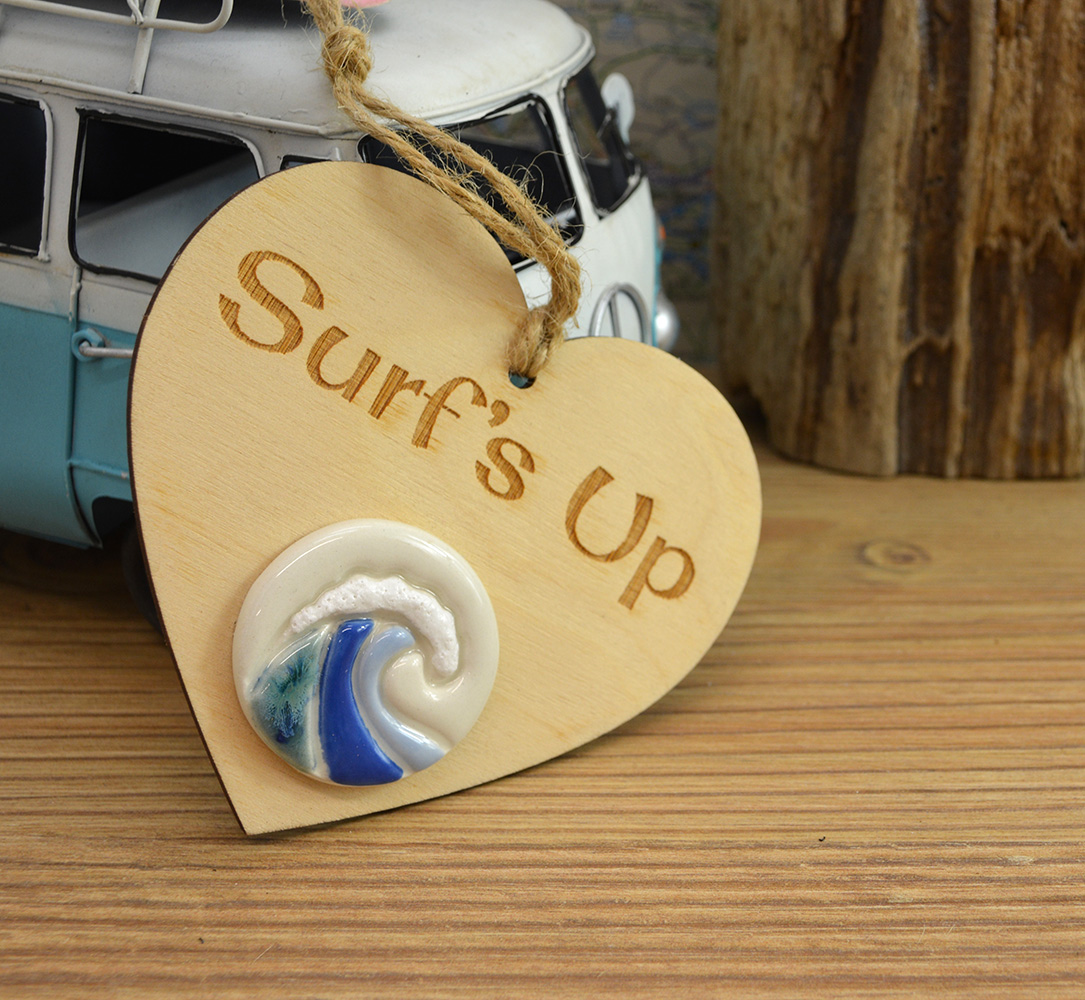 Surf's Up Wooden Plaque Hanger - Image 5