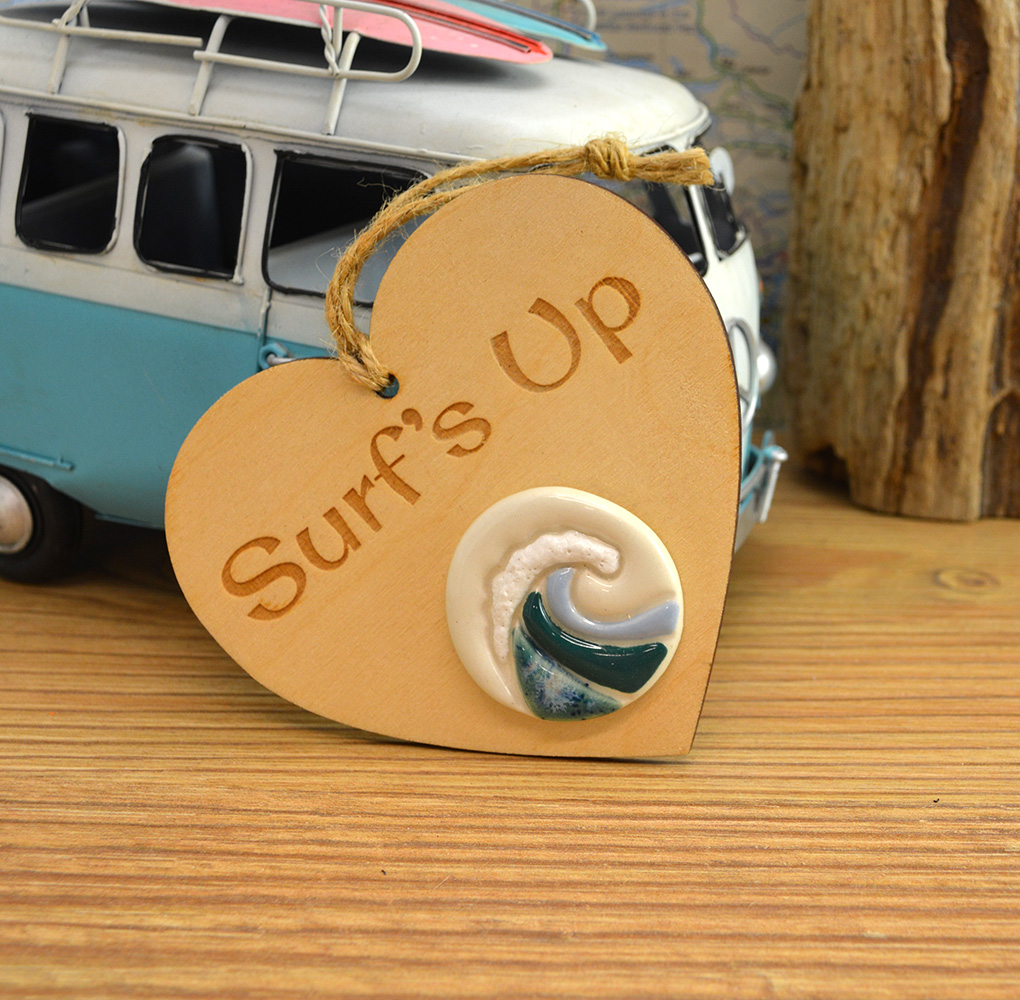 Surf's Up Wooden Plaque Hanger - Image 3