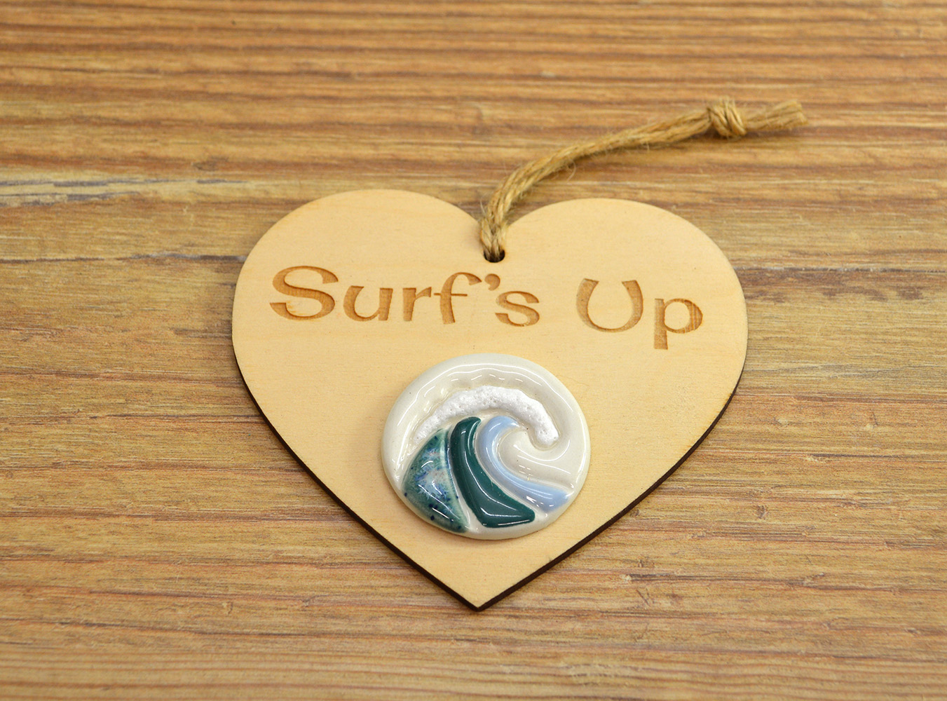 Surf's Up Wooden Plaque Hanger - Image 2