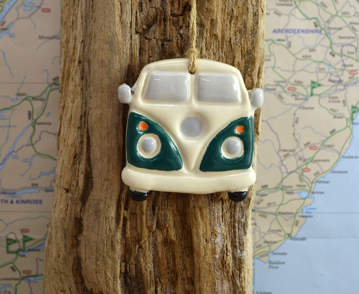 Handmade Ceramic VW Campervan Hanger