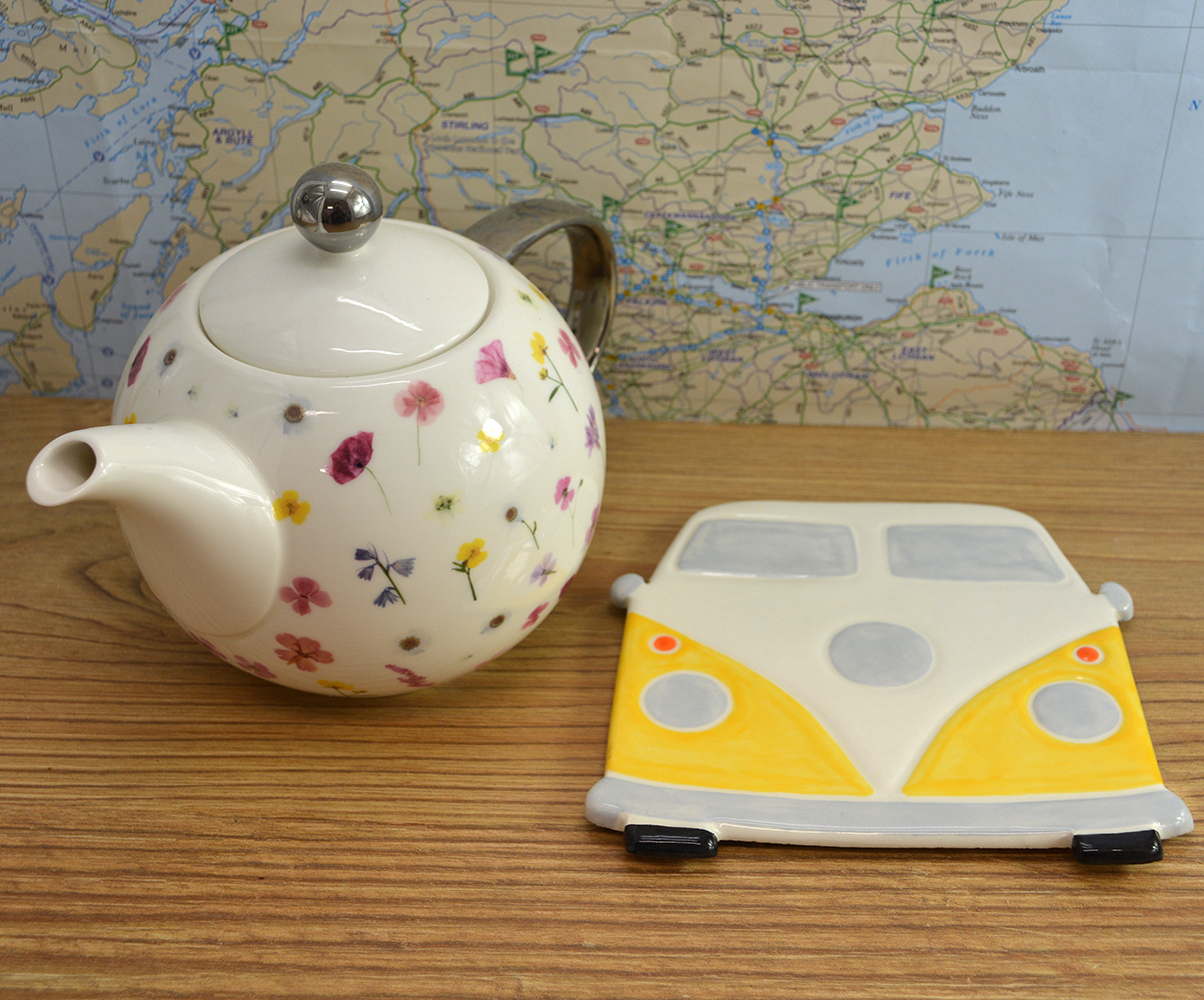 Handmade Ceramic VW Campervan Teapot Stand - Image 5