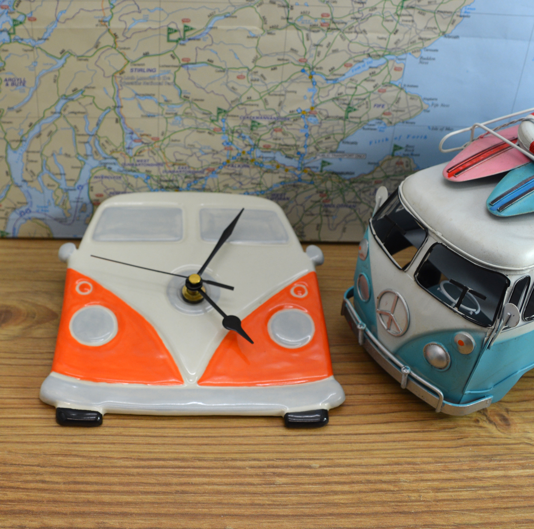 Handmade Ceramic VW Campervan Clock - Image 10