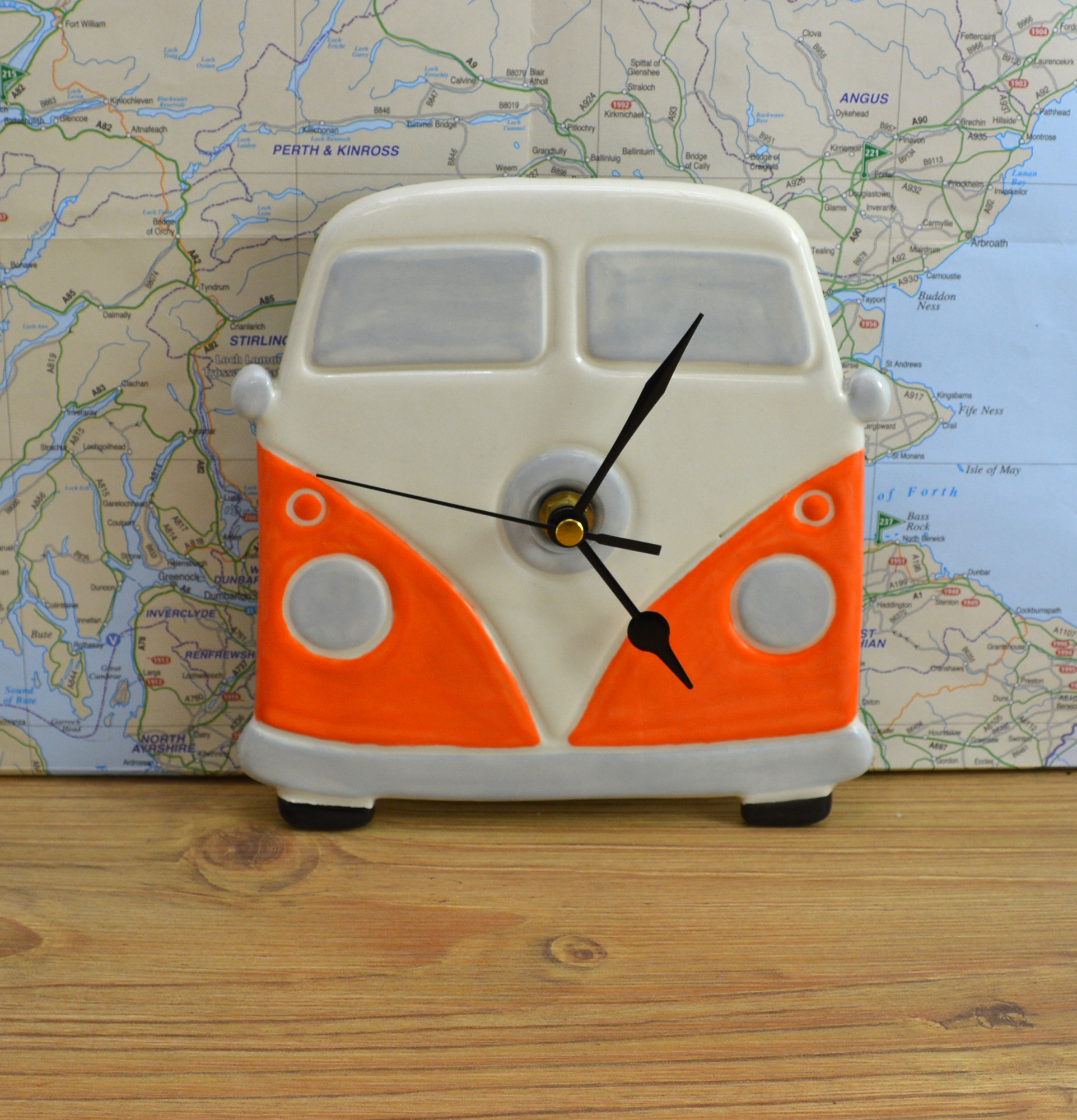 Handmade Ceramic VW Campervan Clock - Image 2