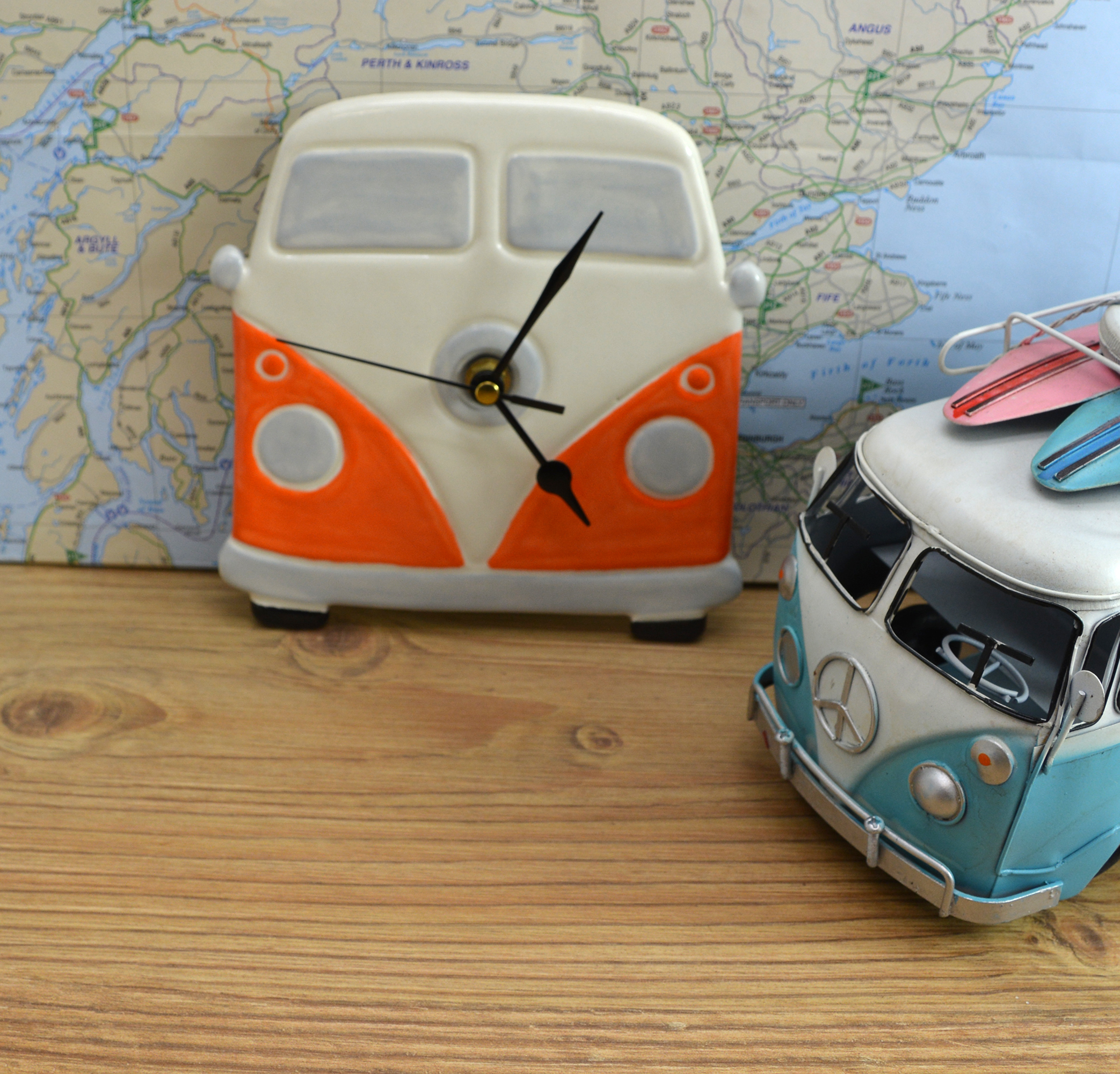 Handmade Ceramic VW Campervan Clock - Image 9