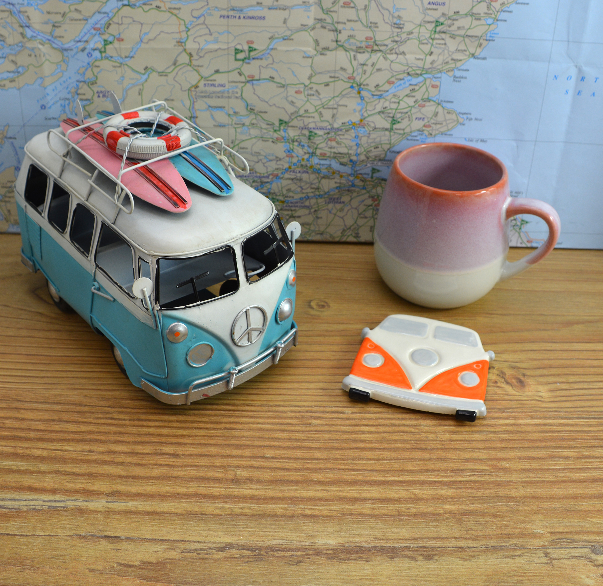 Handmade Ceramic VW Campervan Coaster