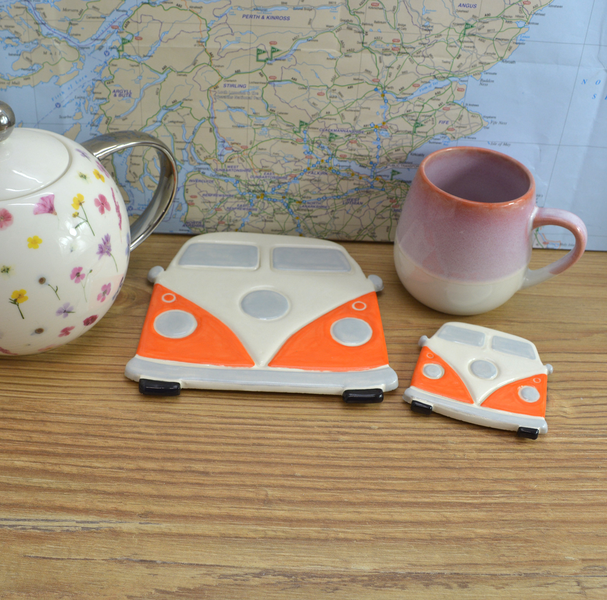 Handmade Ceramic VW Campervan Teapot Stand - Image 11