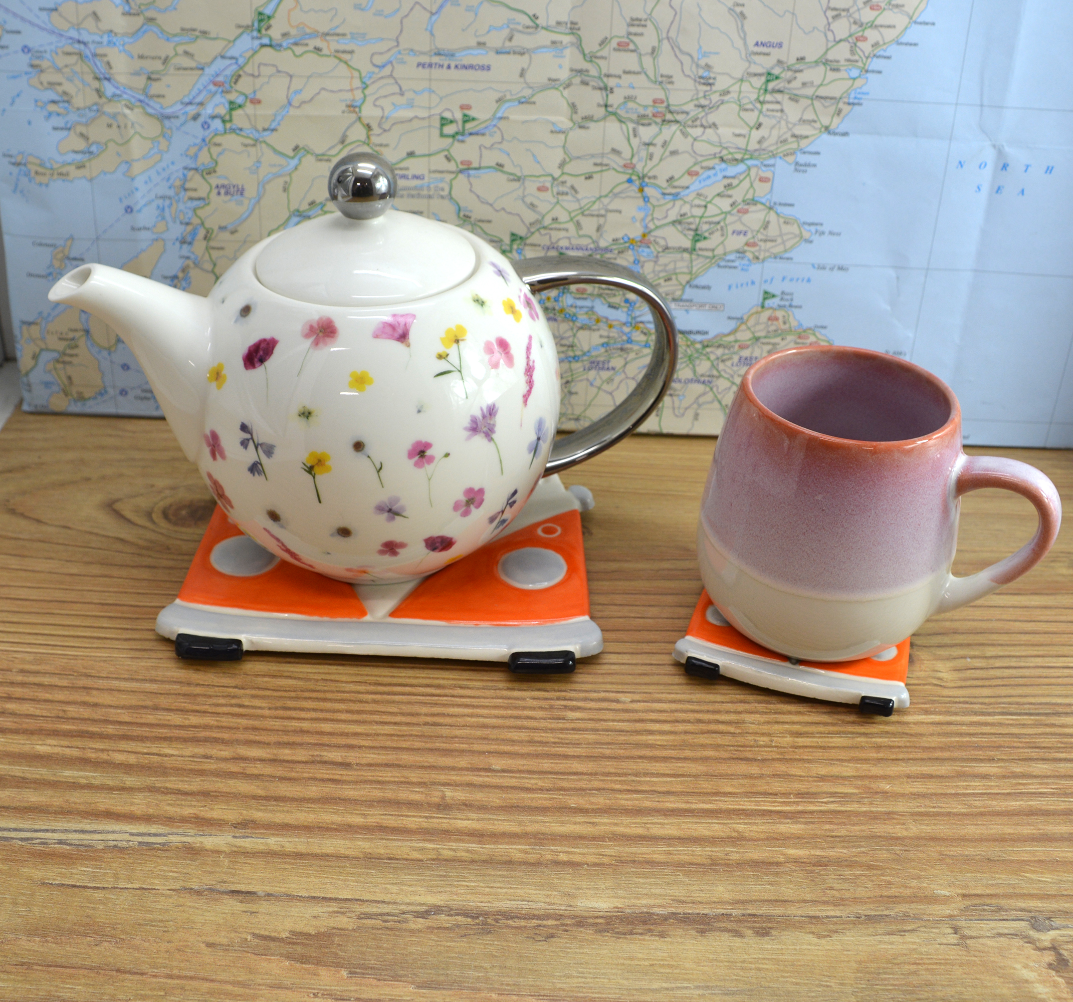 Handmade Ceramic VW Campervan Coaster - Image 8