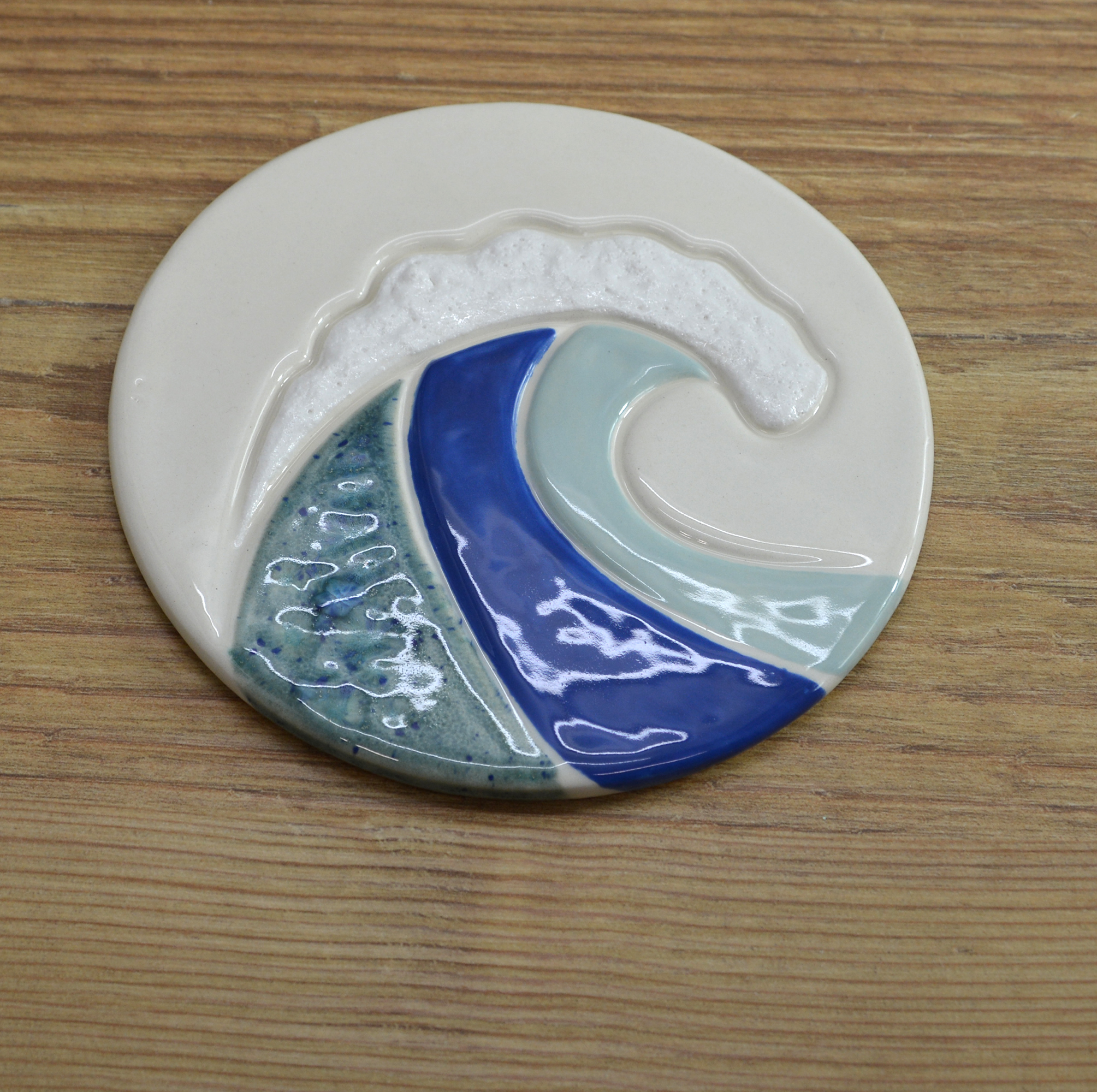 Handmade Ceramic Wave Teapot Stand - Image 3
