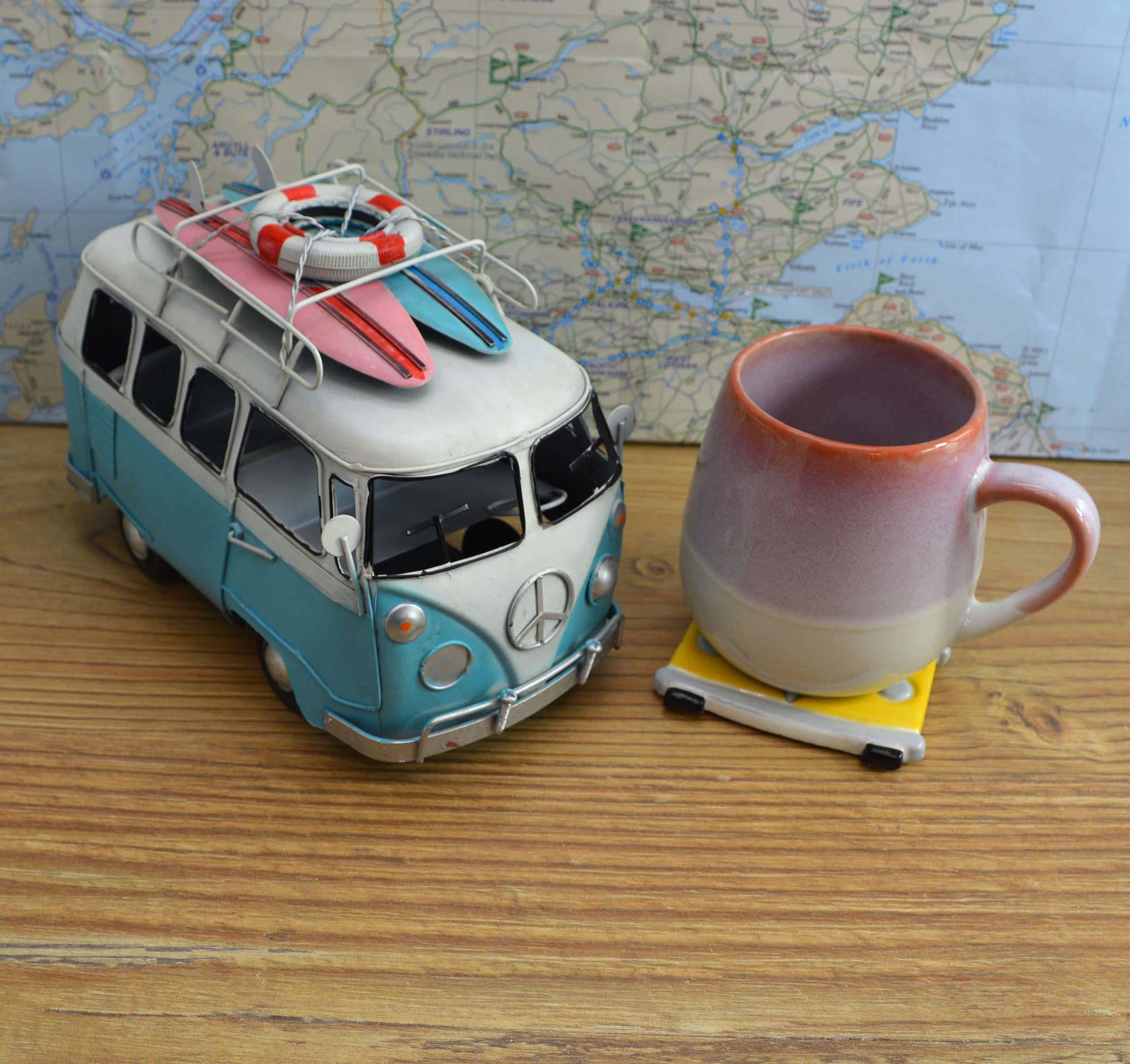 Handmade Ceramic VW Campervan Coaster - Image 10