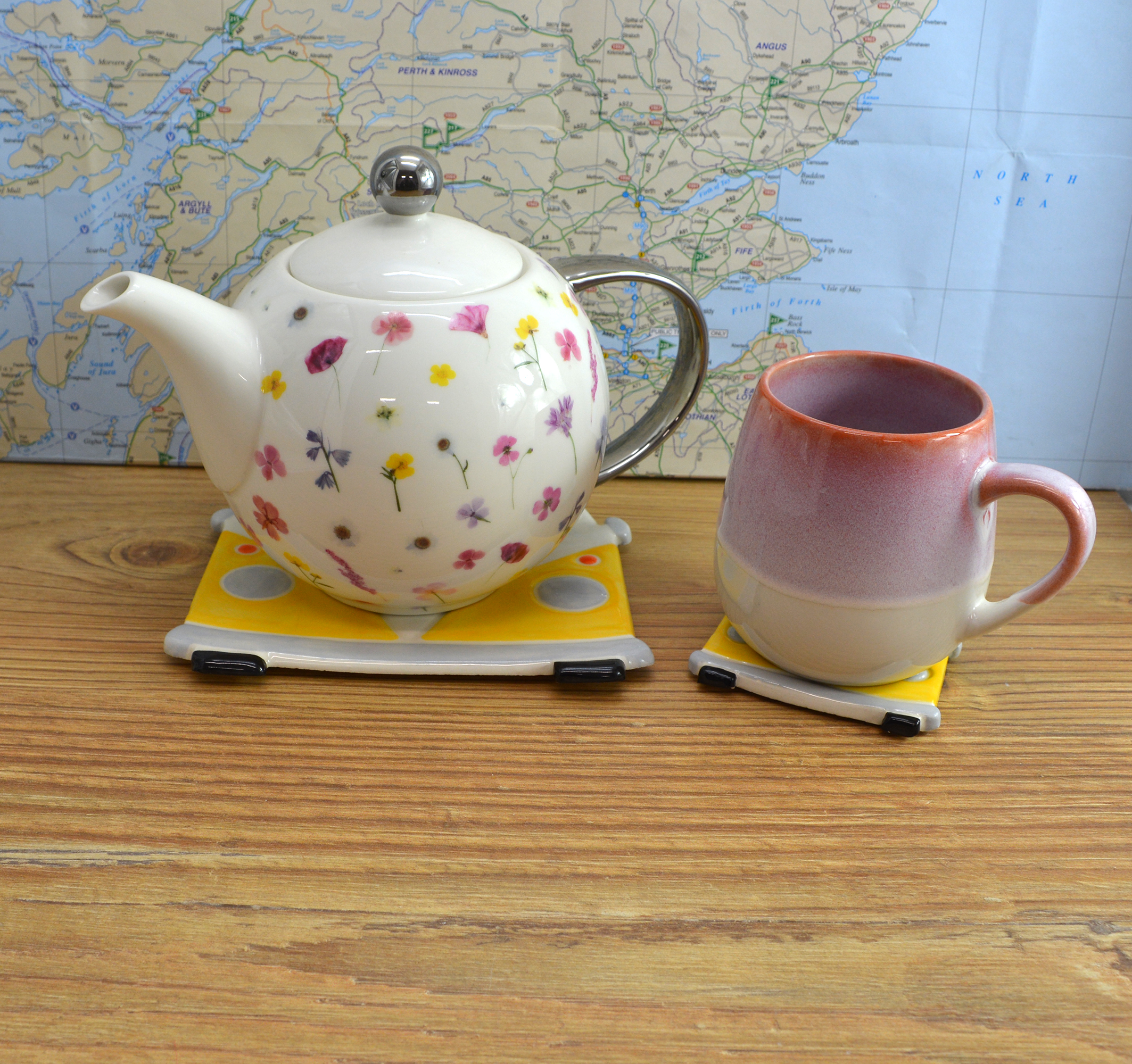 Handmade Ceramic VW Campervan Coaster - Image 6