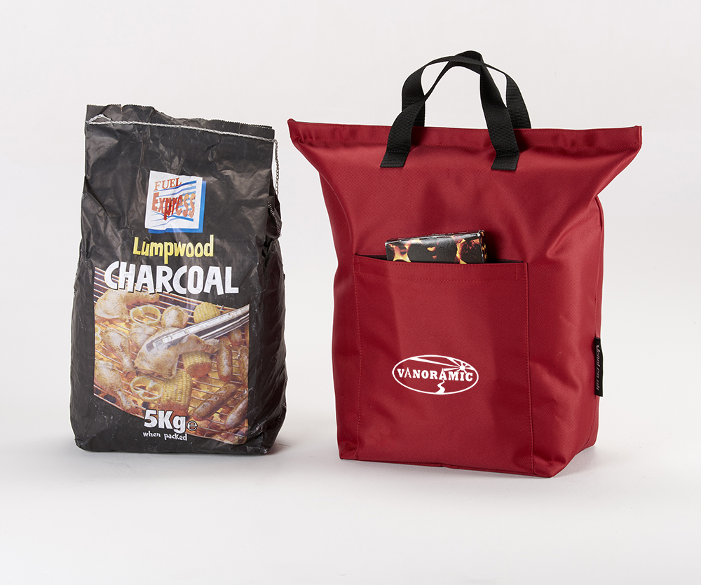 Charcoal / BBQ briquette storage bag camping caravan motorhome campervan Red - Image 2