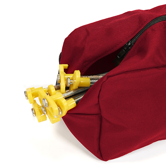 Peg storage bag Caravan Motorhome Campervan Heavy Duty Quality Vanoramic Red - Image 3